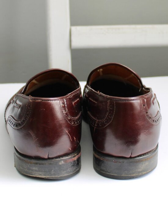 Dieter Kuckelkorn Vintage Men\'s Brown Leather Dress Wingtip Loafers 1037 Size 11 main image 5